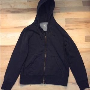 Nike navy blue zip up hoodie